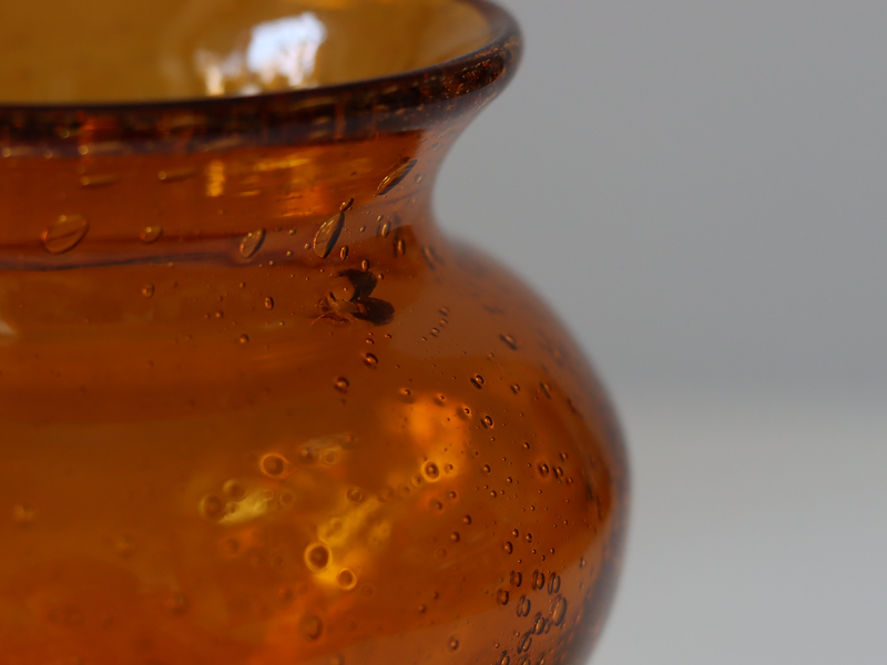 Boda (ボダ)Erik Höglund(エリック・ホグラン)foot vase umber H15cm │ 北欧 スウェーデン ヴィンテージ ガラスベース 花瓶