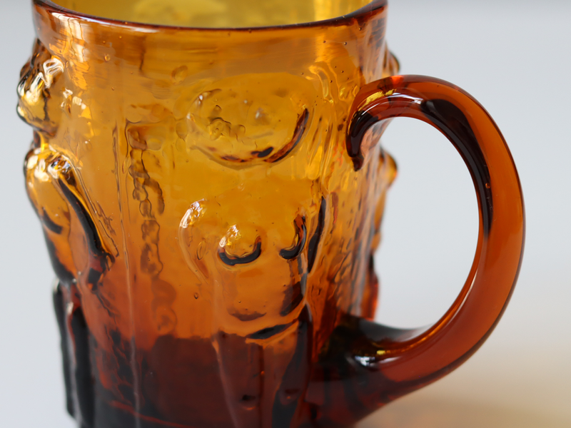 Boda (ボダ)Erik Höglund(エリック・ホグラン)beer mug umber H10.5cm │ 北欧 スウェーデン ヴィンテージ グラス マグ