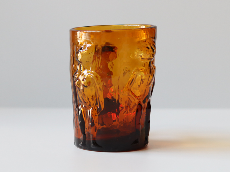 Boda (ボダ)Erik Höglund(エリック・ホグラン)beer mug umber H10.5cm │ 北欧 スウェーデン ヴィンテージ グラス マグ