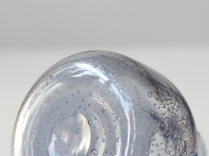 Boda (ボダ)Erik Höglund(エリック・ホグラン)short vase grey H11cm │ 北欧 スウェーデン ヴィンテージ ガラスベース 花瓶