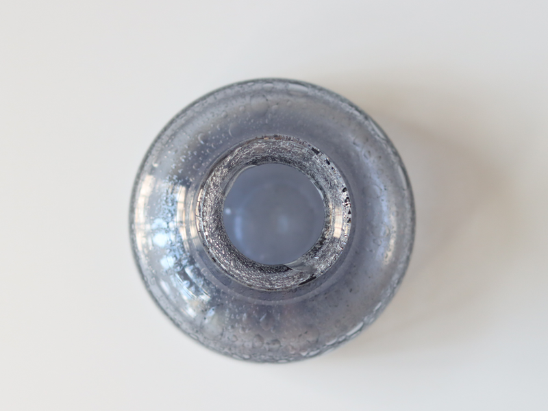 Boda (ボダ)Erik Höglund(エリック・ホグラン)short vase grey H11cm │ 北欧 スウェーデン ヴィンテージ ガラスベース 花瓶