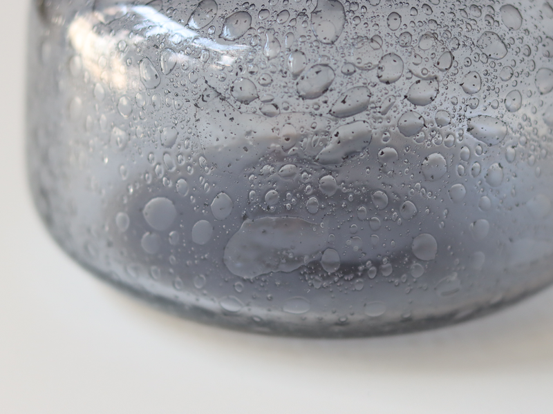 Boda (ボダ)Erik Höglund(エリック・ホグラン)short vase grey H11cm │ 北欧 スウェーデン ヴィンテージ ガラスベース 花瓶