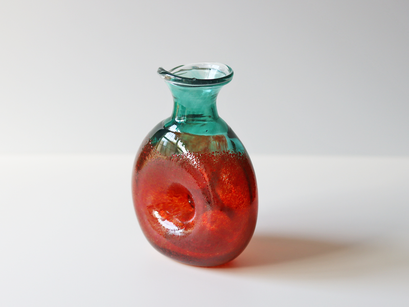【北欧 スウェーデン ヴィンテージ】Kosta Boda (コスタ・ボダ) Bertil Vallien(バーティル・ヴァリーン) jug red/green