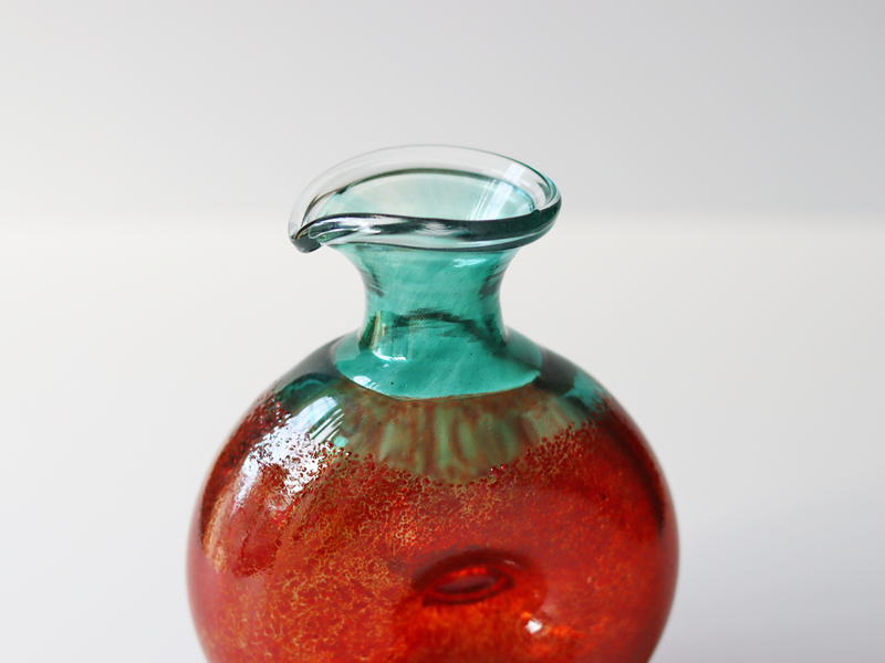 【北欧 スウェーデン ヴィンテージ】Kosta Boda (コスタ・ボダ) Bertil Vallien(バーティル・ヴァリーン) jug red/green