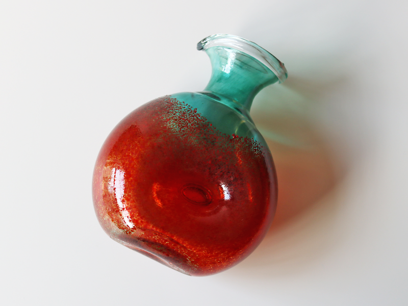 【北欧 スウェーデン ヴィンテージ】Kosta Boda (コスタ・ボダ) Bertil Vallien(バーティル・ヴァリーン) jug red/green