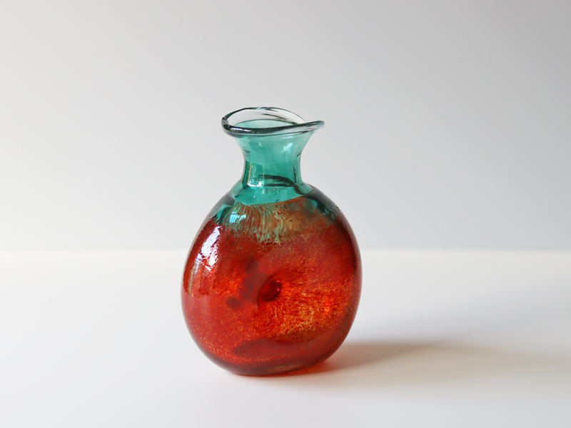 【北欧 スウェーデン ヴィンテージ】Kosta Boda (コスタ・ボダ) Bertil Vallien(バーティル・ヴァリーン) jug red/green