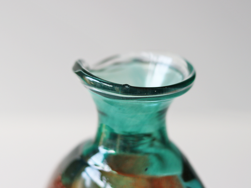 【北欧 スウェーデン ヴィンテージ】Kosta Boda (コスタ・ボダ) Bertil Vallien(バーティル・ヴァリーン) jug red/green