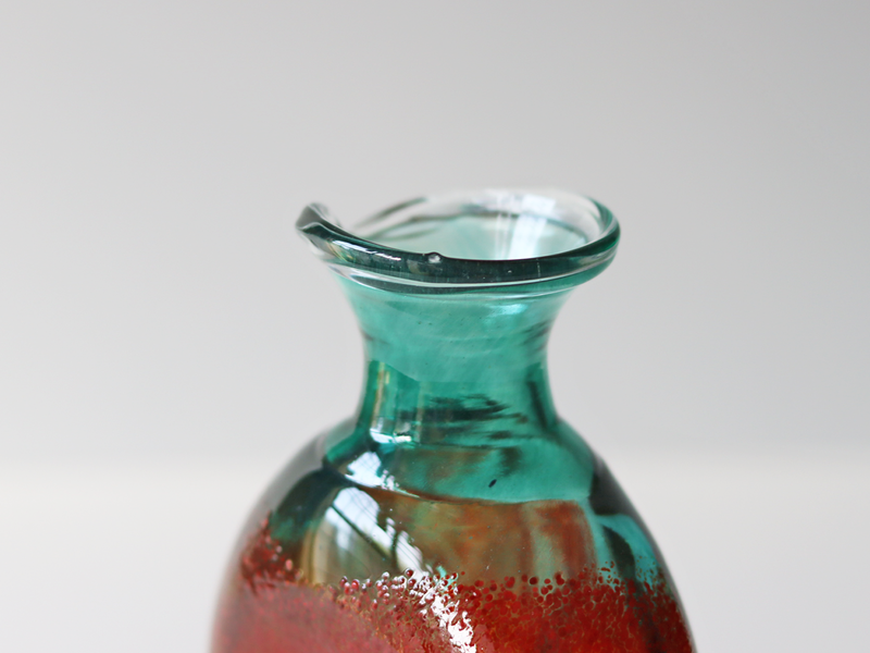 【北欧 スウェーデン ヴィンテージ】Kosta Boda (コスタ・ボダ) Bertil Vallien(バーティル・ヴァリーン) jug red/green