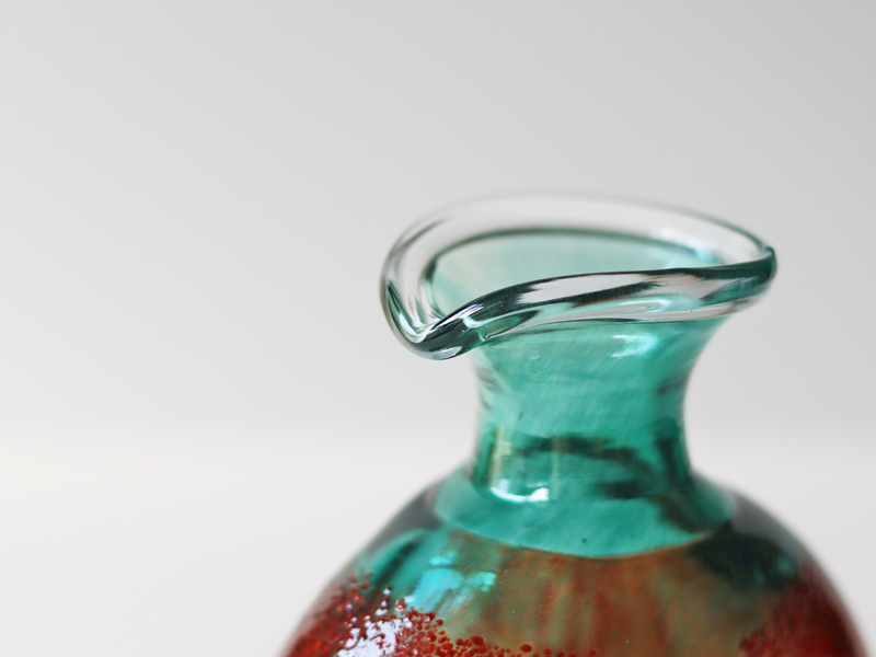 【北欧 スウェーデン ヴィンテージ】Kosta Boda (コスタ・ボダ) Bertil Vallien(バーティル・ヴァリーン) jug red/green