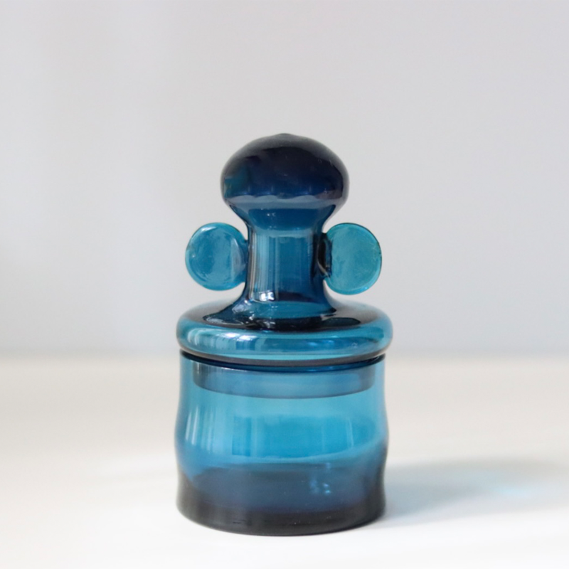 【北欧 スウェーデン ヴィンテージ】Kosta Boda (コスタ・ボダ) Bertil Vallien(バーティル・ヴァリーン) candy pot blue