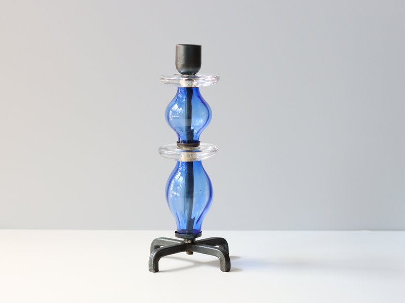 【北欧 スウェーデン ヴィンテージ】Boda (ボダ)Erik Höglund(エリック・ホグラン)candle stand blue
