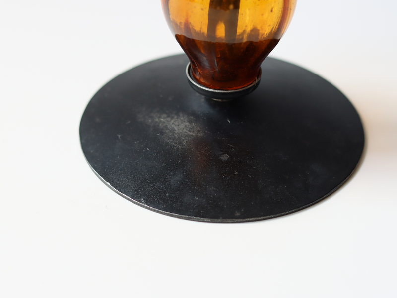 Boda (ボダ)Erik Höglund(エリック・ホグラン)candle stand amber │ 北欧 スウェーデン ヴィンテージ キャンドルスタンド ガラス/アイアン