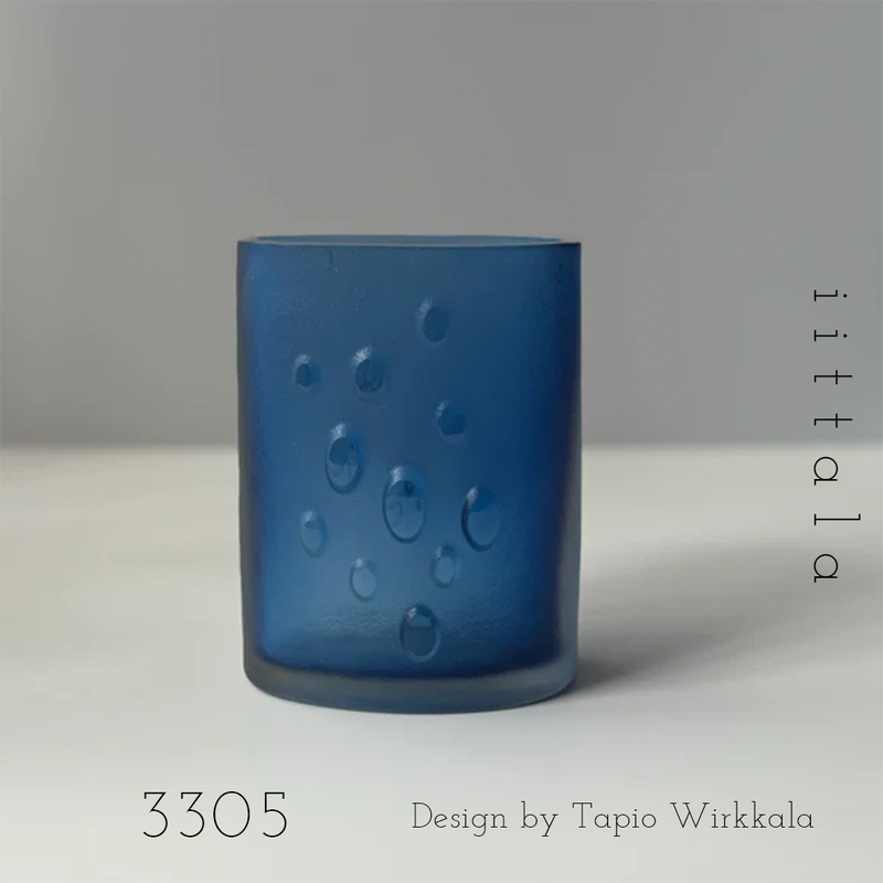 【北欧 フィンランド ヴィンテージ】iittala(イッタラ) 3305 vase blue