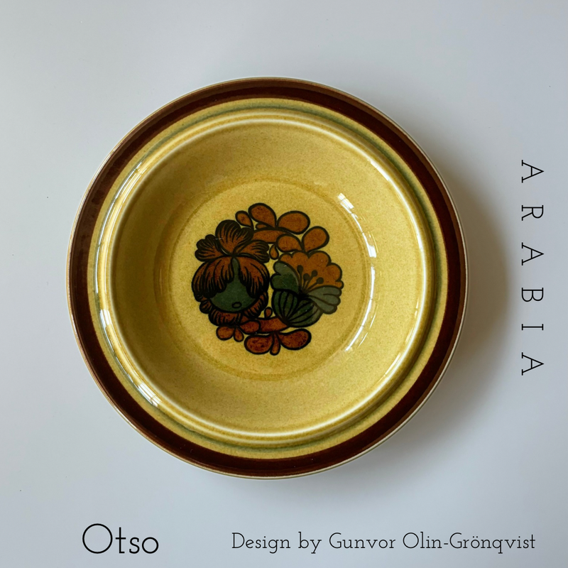【北欧 フィンランド ヴィンテージ】 Arabia (アラビア) Otso(オトソ) deep plate