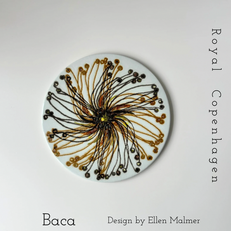 Royal copenhagen (ロイヤルコペンハーゲン) Baca (バッカ)wall plate EM │ 北欧ヴィンテージ デンマーク 壁掛けプレート 陶磁器