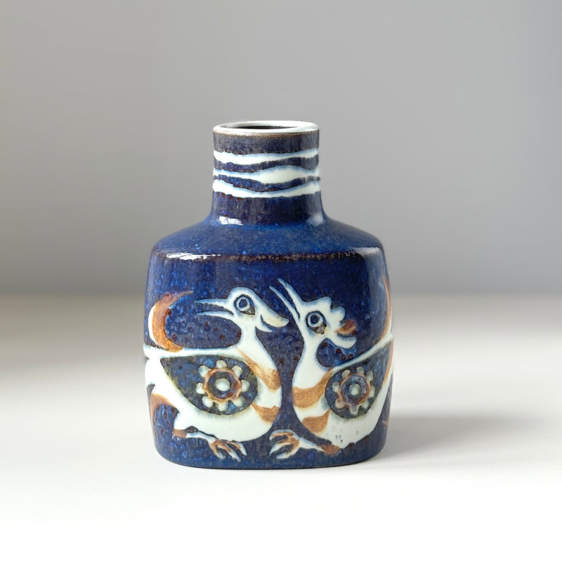 【北欧 デンマーク ヴィンテージ】Royal copenhagen (ロイヤルコペンハーゲン) Baca (バッカ) vase bird 3207 NT