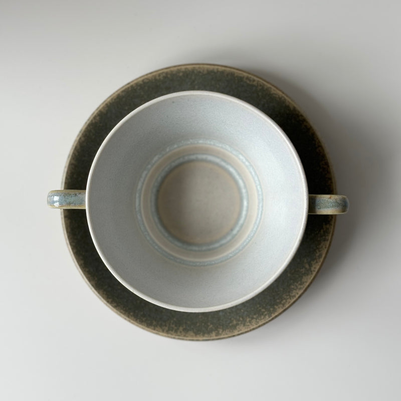 【北欧 デンマーク ヴィンテージ】 Knabstrup (ナブストラップ ) soup cup saucer