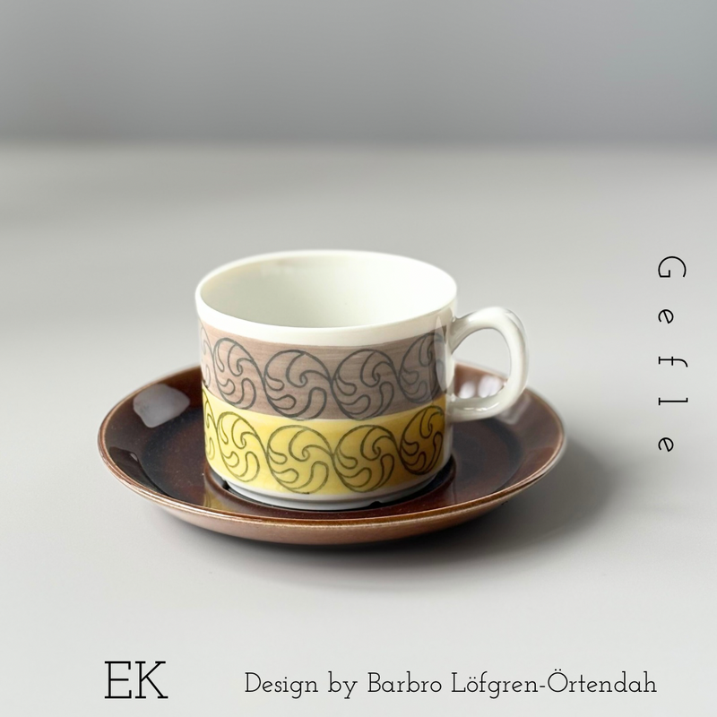 【北欧 スウェーデン ヴィンテージ】Gefle (ゲフレ) EK(エーク) coffee cup saucer