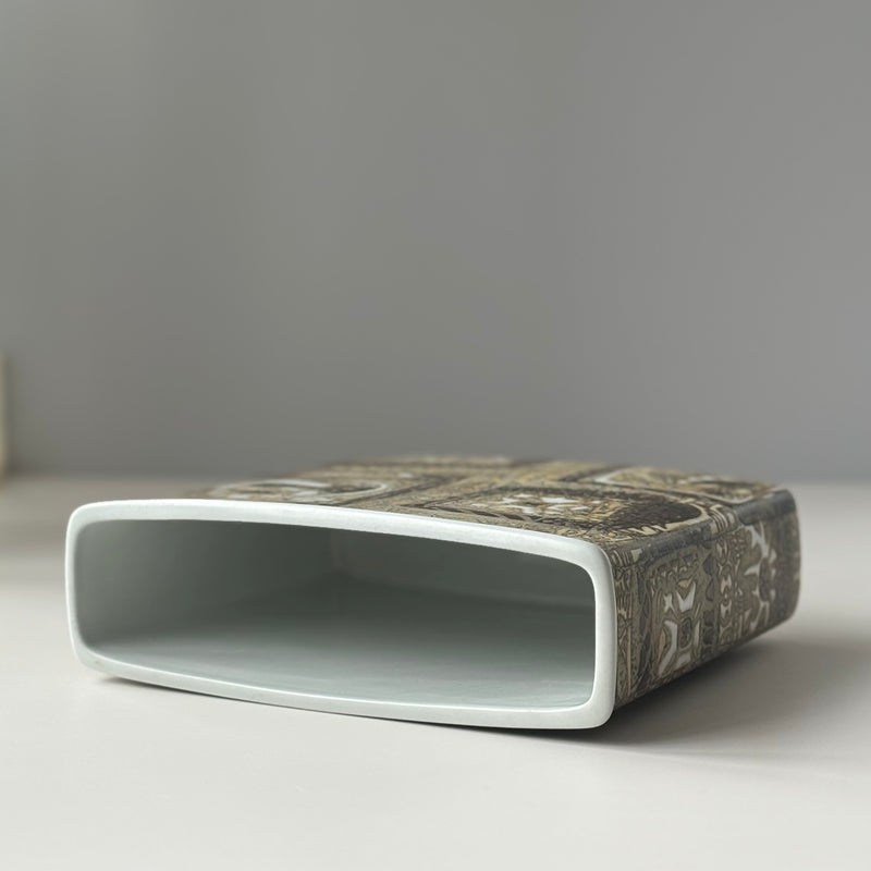 【北欧 デンマーク ヴィンテージ】Royal copenhagen (ロイヤルコペンハーゲン) Baca (バッカ)square vase fish
