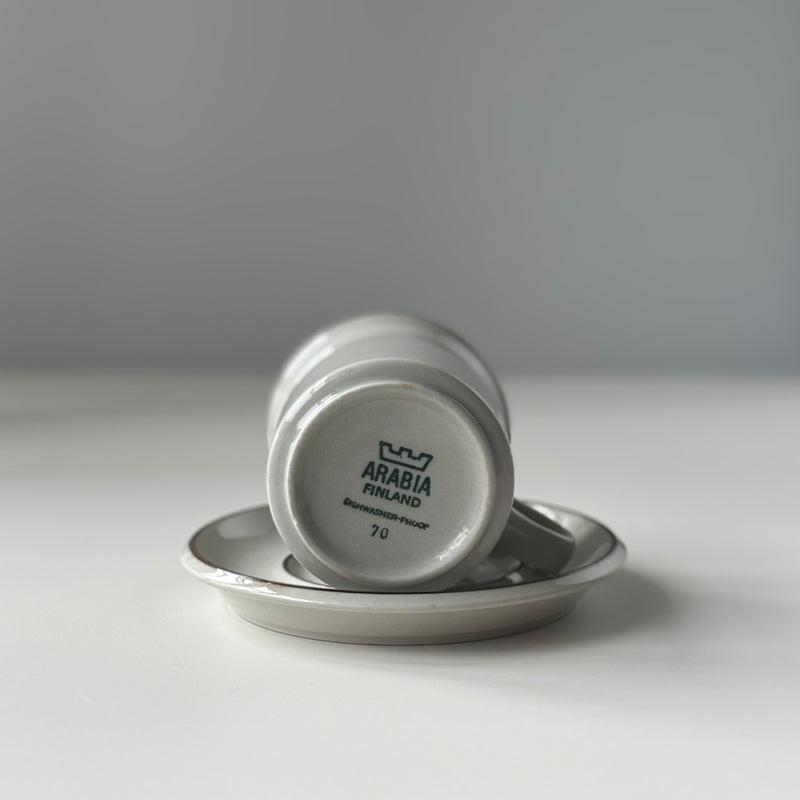 【北欧 フィンランド ヴィンテージ】 Arabia (アラビア) Fennica(フェニカ) coffee cup saucer
