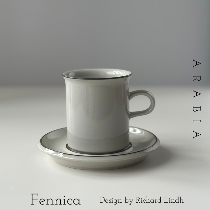 【北欧 フィンランド ヴィンテージ】 Arabia (アラビア) Fennica(フェニカ) coffee cup saucer