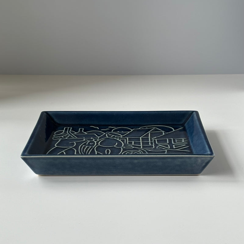【北欧 デンマーク ヴィンテージ】Michael Andersen&son(マイケル・アンダーセン) square plate