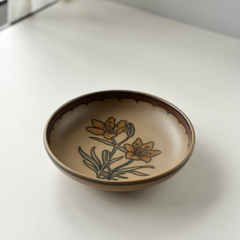 【北欧 デンマーク ヴィンテージ】 Hjorth(ヨート) floral dish