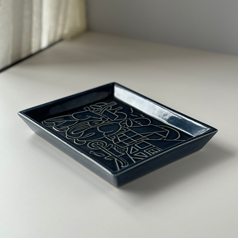 【北欧 デンマーク ヴィンテージ】Michael Andersen&son(マイケル・アンダーセン) square plate