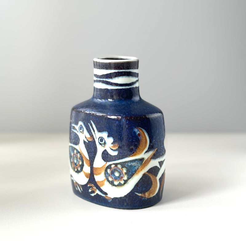 【北欧 デンマーク ヴィンテージ】Royal copenhagen (ロイヤルコペンハーゲン) Baca (バッカ) vase bird 3207 NT