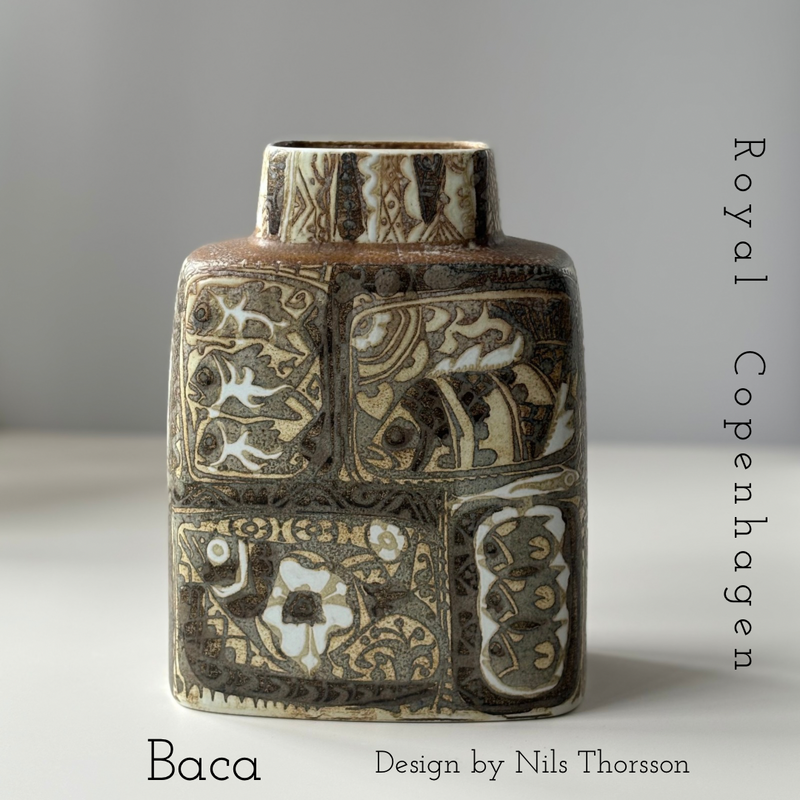 【北欧 デンマーク ヴィンテージ】Royal copenhagen (ロイヤルコペンハーゲン) Baca (バッカ)vase fish