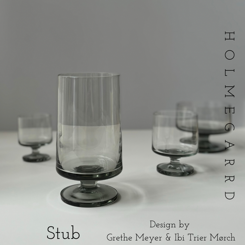 【北欧 デンマーク ヴィンテージ】Holmegaard (ホルムガード) Stub (スタブ) smoke glass