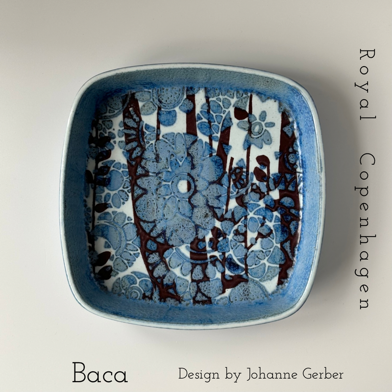 【北欧 ヴィンテージ】Royal copenhagen (ロイヤルコペンハーゲン) Baca (バッカ)square plate
