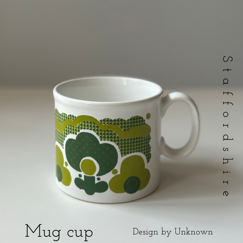 【イギリス ヴィンテージ】Staffordshire (スタッフォードシャー)flower mug