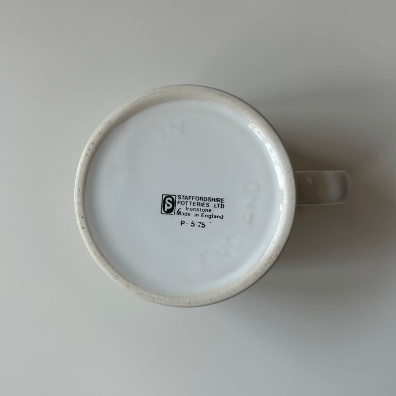 【イギリス ヴィンテージ】Staffordshire (スタッフォードシャー)flower mug