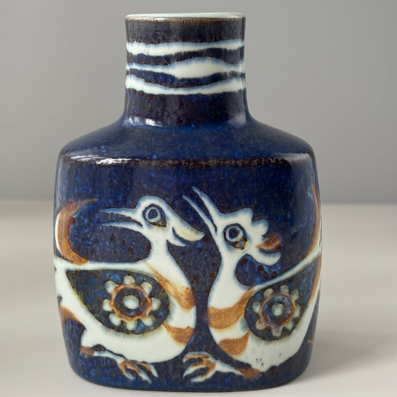 【北欧 デンマーク ヴィンテージ】Royal copenhagen (ロイヤルコペンハーゲン) Baca (バッカ) vase bird 3207 NT