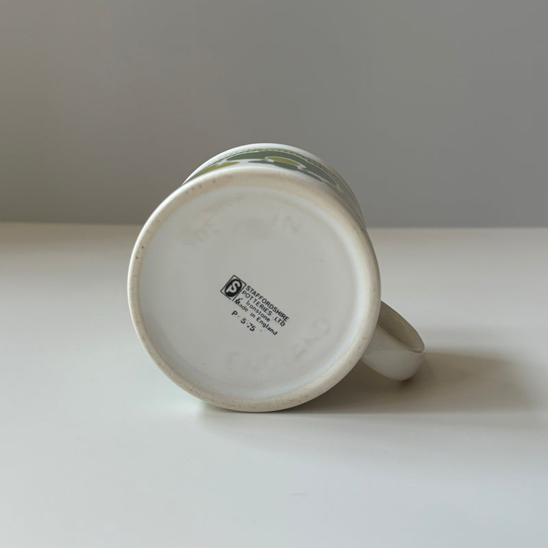 【イギリス ヴィンテージ】Staffordshire (スタッフォードシャー)flower mug