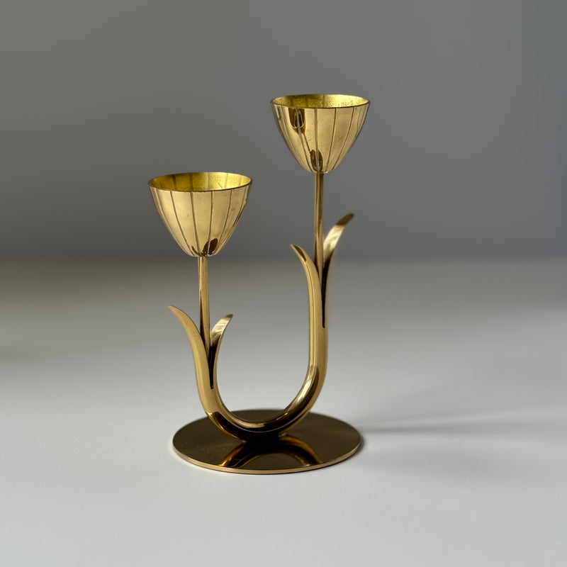 Ystad metall (イースタッド・メタル) candle stand tulip brass │ 北欧 スウェーデン ヴィンテージ キャンドルスタンド 真鍮