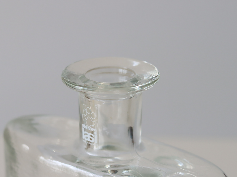 Riihimaen Lasi (リーヒマエンラシ) Erkkitapio Siiroinen(エルッキタピオ・シーライネン)Paukkurauta (パウックラウタ)Bottle H19cm │ 北欧 フィンランド ヴィンテージ 花瓶 ボトル ガラス