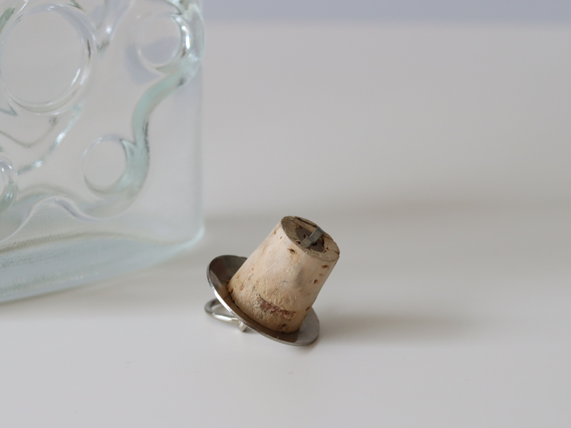 Riihimaen Lasi (リーヒマエンラシ) Erkkitapio Siiroinen(エルッキタピオ・シーライネン)Paukkurauta (パウックラウタ)Bottle H19cm │ 北欧 フィンランド ヴィンテージ 花瓶 ボトル ガラス