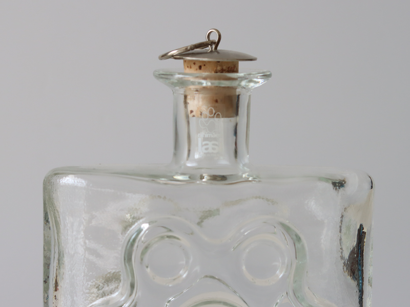 Riihimaen Lasi (リーヒマエンラシ) Erkkitapio Siiroinen(エルッキタピオ・シーライネン)Paukkurauta (パウックラウタ)Bottle H19cm │ 北欧 フィンランド ヴィンテージ 花瓶 ボトル ガラス