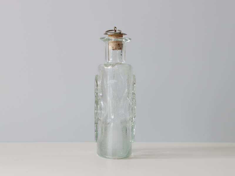 Riihimaen Lasi (リーヒマエンラシ) Erkkitapio Siiroinen(エルッキタピオ・シーライネン)Paukkurauta (パウックラウタ)Bottle H19cm │ 北欧 フィンランド ヴィンテージ 花瓶 ボトル ガラス
