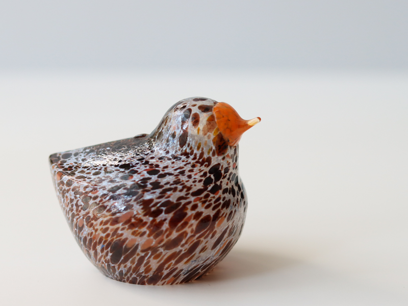 Boda Bird S Bertil Vallien（バーティル・ヴァリーン）│ 北欧 スウェーデン ヴィンテージ 鳥 オブジェ ガラス ブラウン