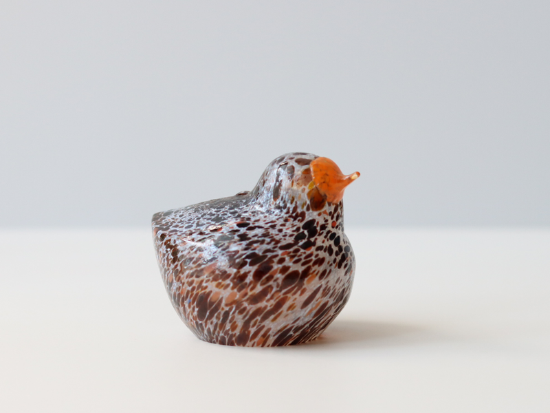 Boda Bird S Bertil Vallien（バーティル・ヴァリーン）│ 北欧 スウェーデン ヴィンテージ 鳥 オブジェ ガラス ブラウン