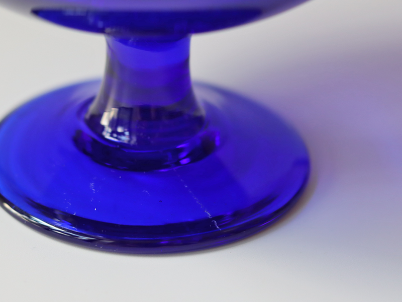 Boda （ボダ）Erik Höglund（エリック・ホグラン）foot vase blue H15cm 2080 │ 北欧 スウェーデン ヴィンテージ ガラスベース 花瓶