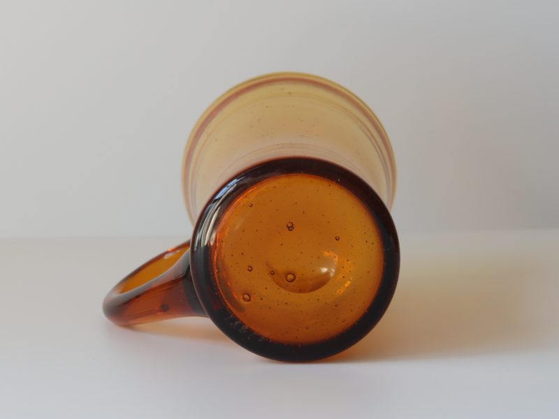 Boda（ボダ） ビアジョッキ グラス アンバー H14.5 2371 / Erik Höglund ｜ 北欧ヴィンテージ スウェーデン