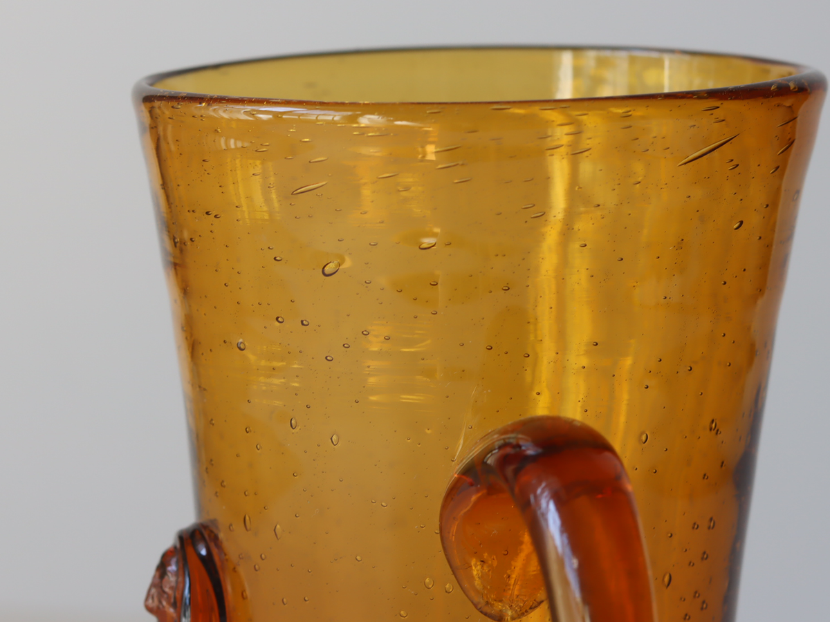 Boda（ボダ） ビアジョッキ グラス アンバー H14.5 2371 / Erik Höglund ｜ 北欧ヴィンテージ スウェーデン