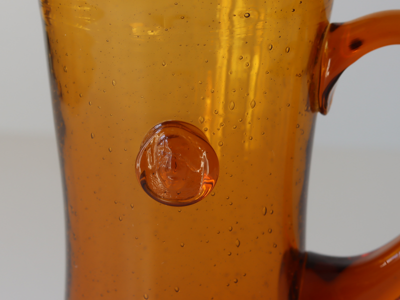 Boda（ボダ） ビアジョッキ グラス アンバー H14.5 2371 / Erik Höglund ｜ 北欧ヴィンテージ スウェーデン