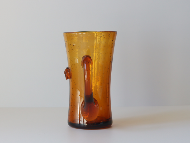 Boda（ボダ） ビアジョッキ グラス アンバー H14.5 2371 / Erik Höglund ｜ 北欧ヴィンテージ スウェーデン