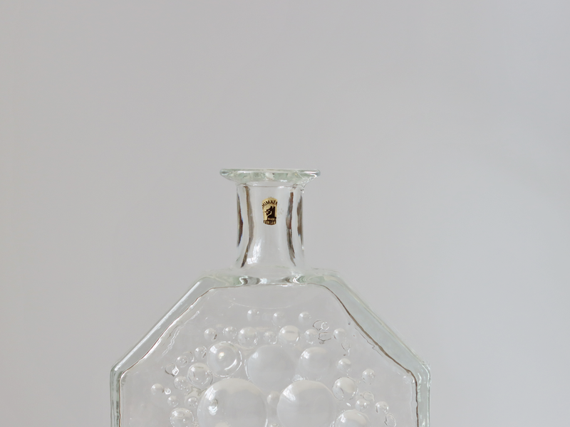 Riihimaen Lasi （リーヒマエンラシ） Nanny Still（ナニー・スティル）Stella Polaris （ステラ・ポラリス）ボトル クリア H18.5cm │ 北欧 フィンランド ヴィンテージ 花瓶 ボトル ガラス