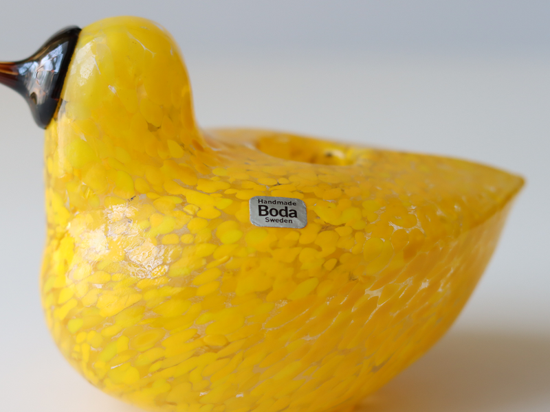 Boda Bird candle Bertil Vallien（バーティル・ヴァリーン）│ 北欧 スウェーデン ヴィンテージ 鳥 ガラス キャンドルスタンド